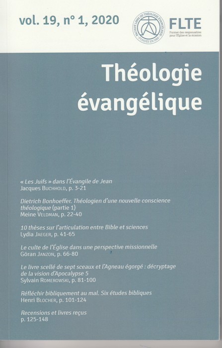  Théologie Évangélique n°19.1